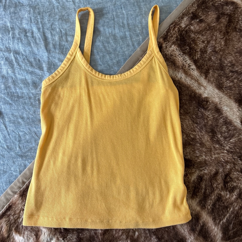 Aerie Yellow Fitted Camisole Top
